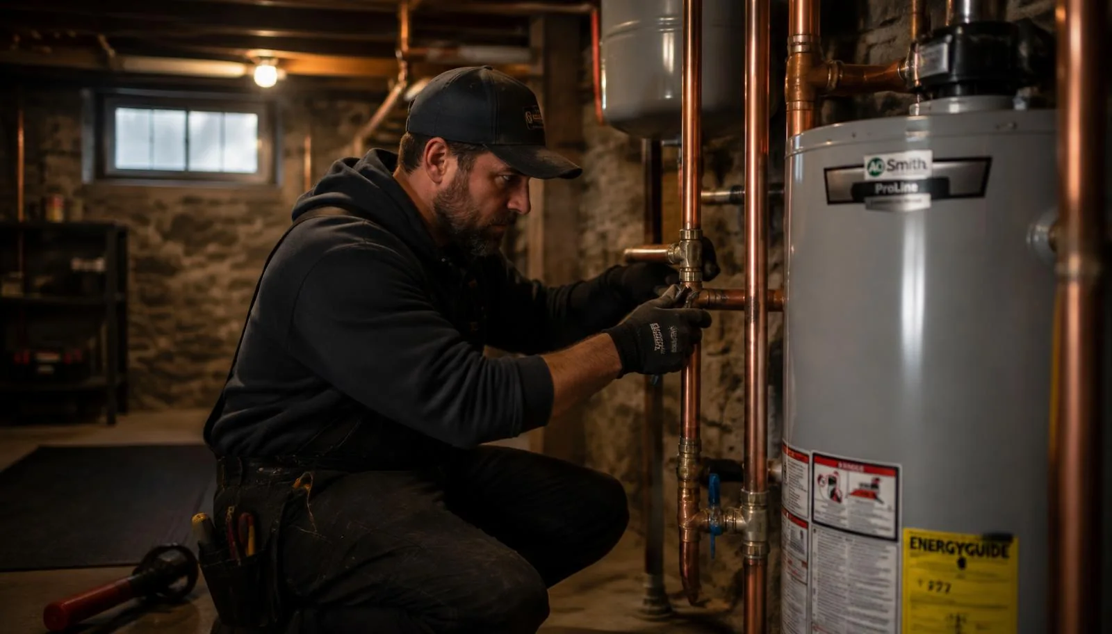 Illustrative copper supply piping and plumbing repair